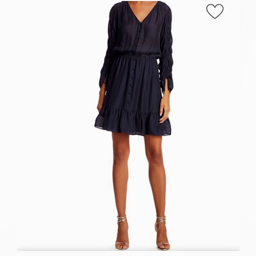 New Parker Fletcher 3/4 sleeve ruffle dress size XS.